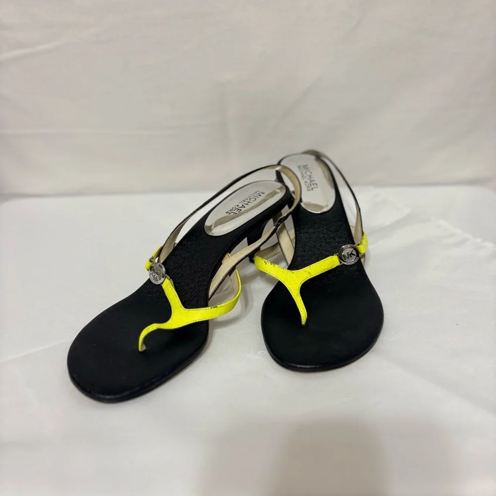 Michael Kors Bridget Slingback Thong Sandals in neon yellow